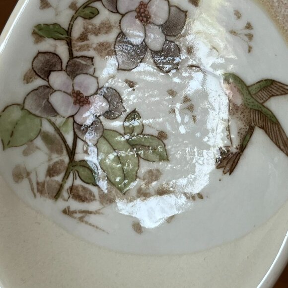 Vintage Otagiri Hummingbird Spoon Rest Hanging Stoneware Kitchen Decor Japan - Picture 5 of 9